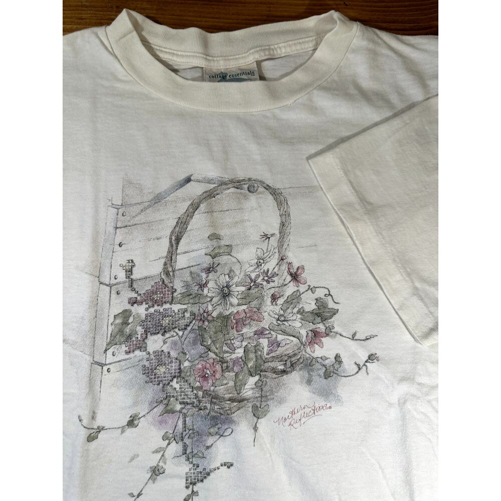 Cottage Essentials Vintage Northern Reflections Single Stitch Floral XL Shirt - Picture 1 of 9